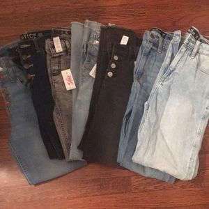 Girls Jeans Haul, Justice Size 14 and Hollister Size 25